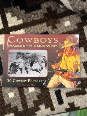 Cowboys Images of the Old West Postcard Set - Red & Yellow Cover